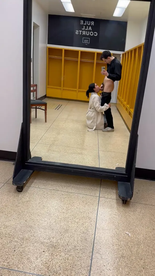 My favourite way to suck your cock is in the changeroom after the big game 😜