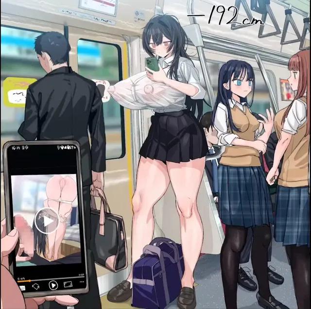 The tall girl on the train looked familiar (suppainogasuki) [original]