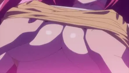 Playing with her boobs [Shinmai Maou no Testament]